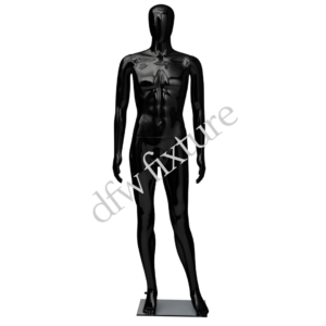 Plastic Male Mannequin Black M1GB-TAB