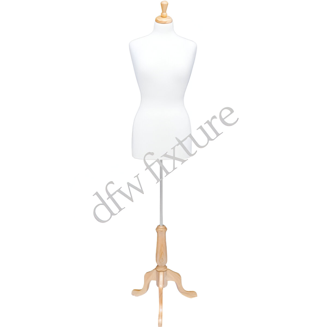 Female Jersey Form - White with Maple Base