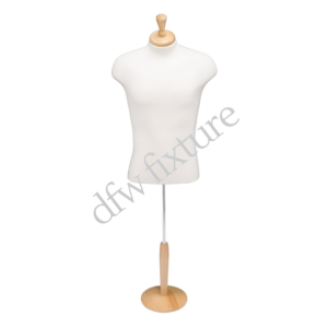 Male Jersey Form - White with Maple Base