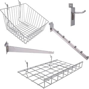 Slatwall & Accessories-Chrome