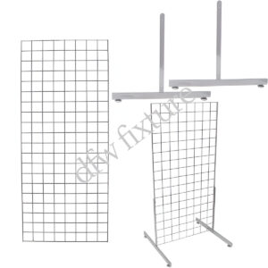 Grid T Leg Display- 5ft- Chrome
