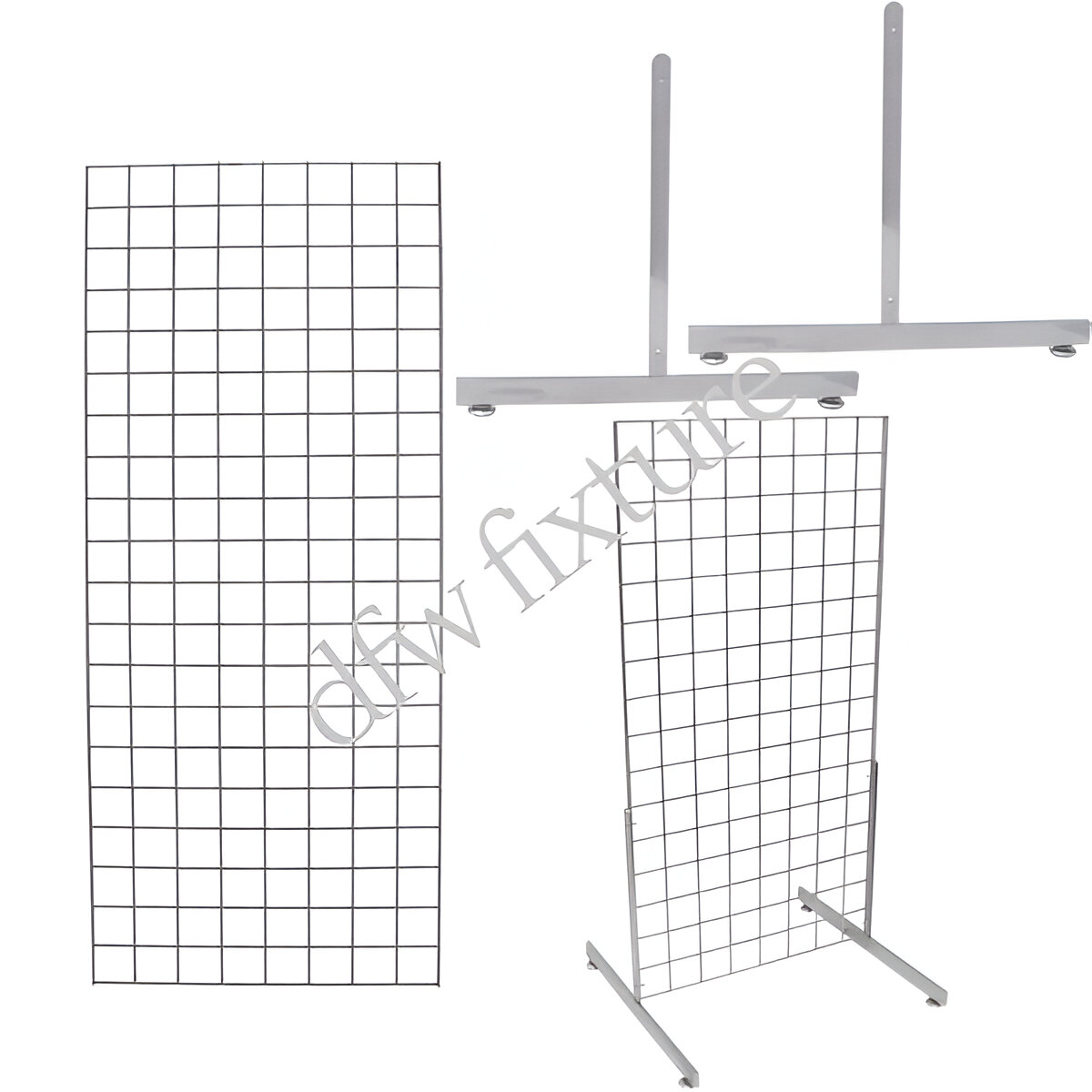 Grid T Leg Display- 5ft- Chrome