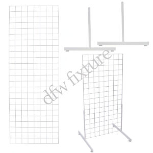 Grid T Leg Display- 6ft- White