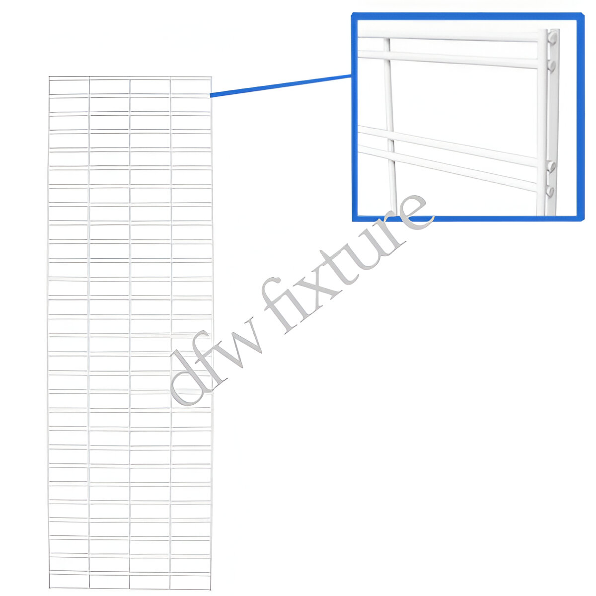 2ft x 7ft Slatgrid Panel - White