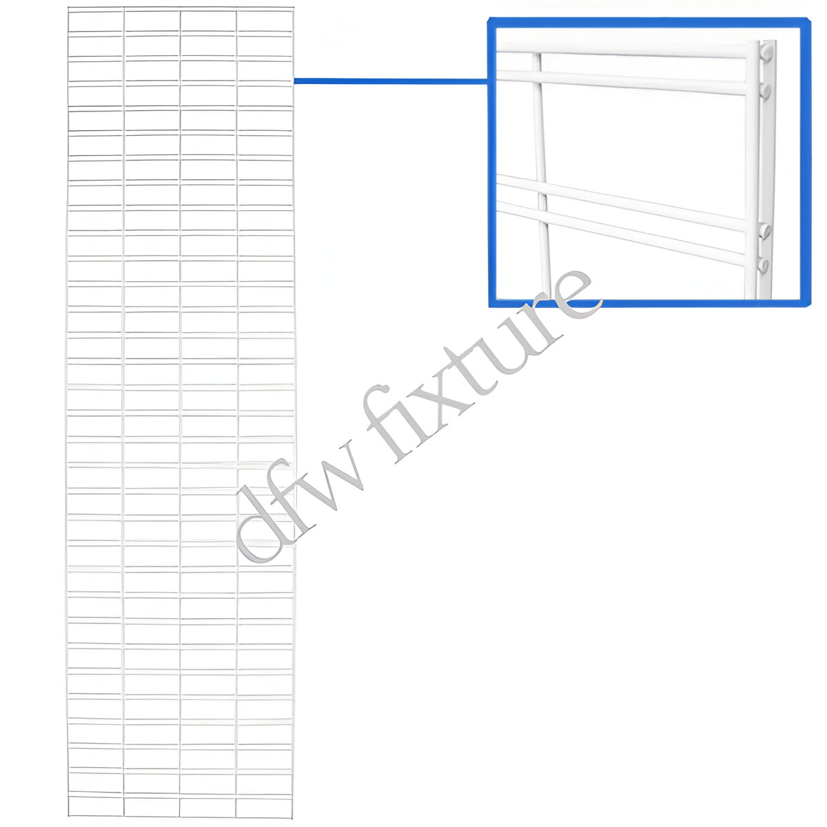 2ft x 8ft Slatgrid Panel - White