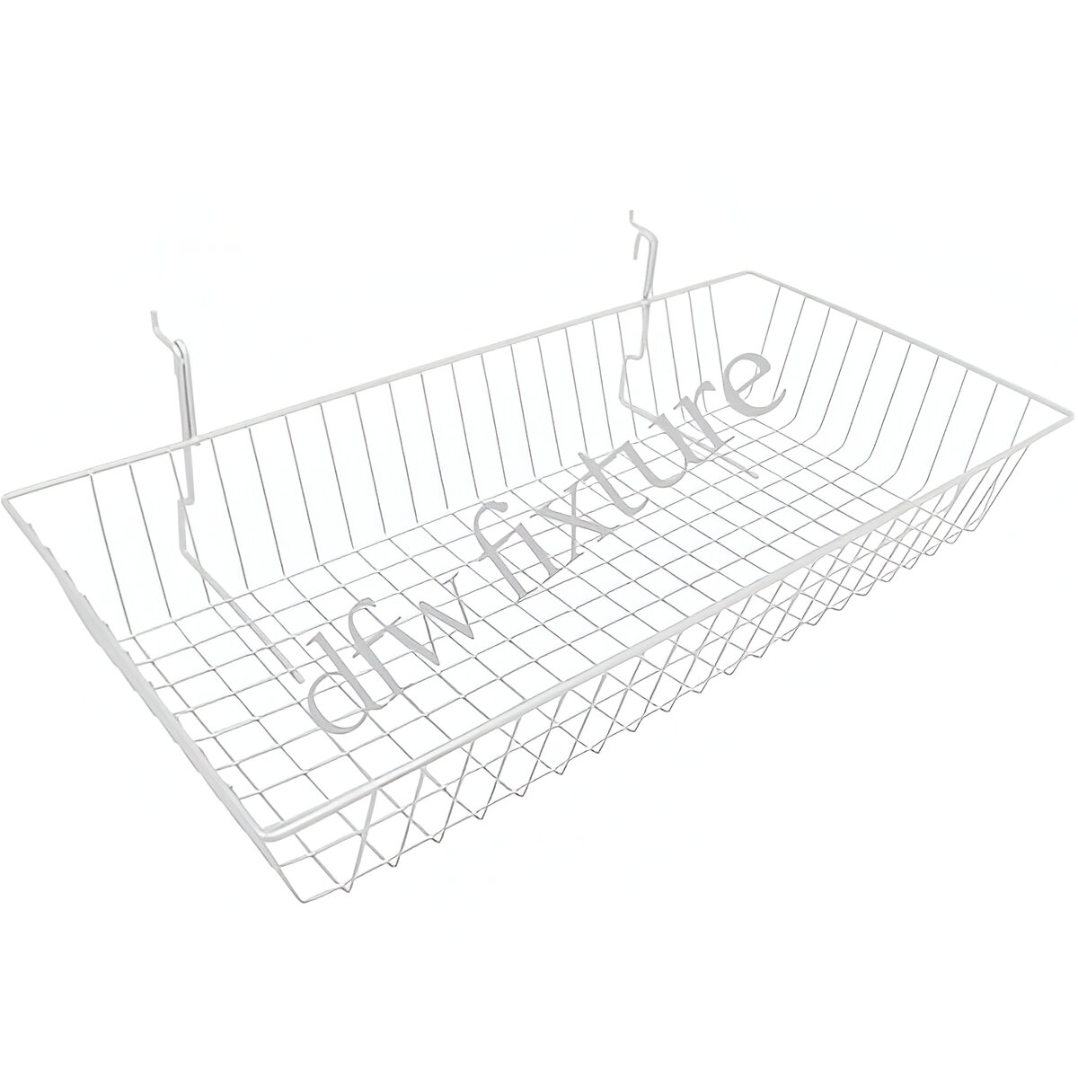 Gridwall/Slatwall Basket - 24x12x4- White