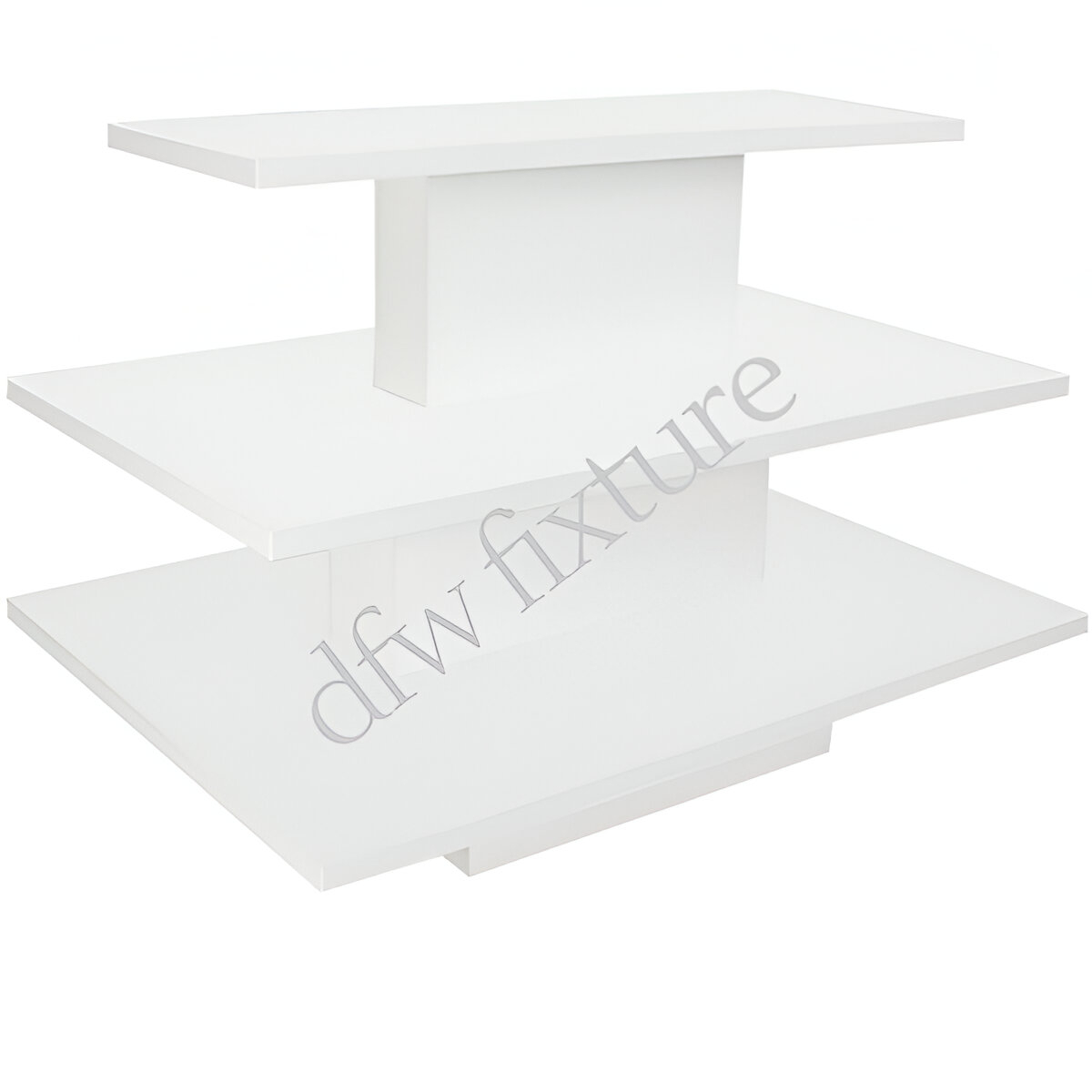 3 Tier Rectangle Display Table-White
