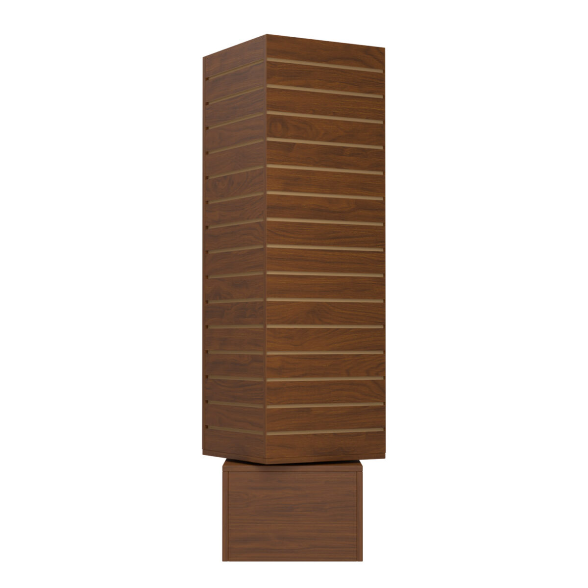Slatwall Cubic Tower'12 – Walnut