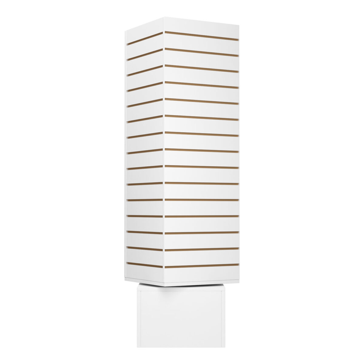 Slatwall Cubic Tower'12 – White
