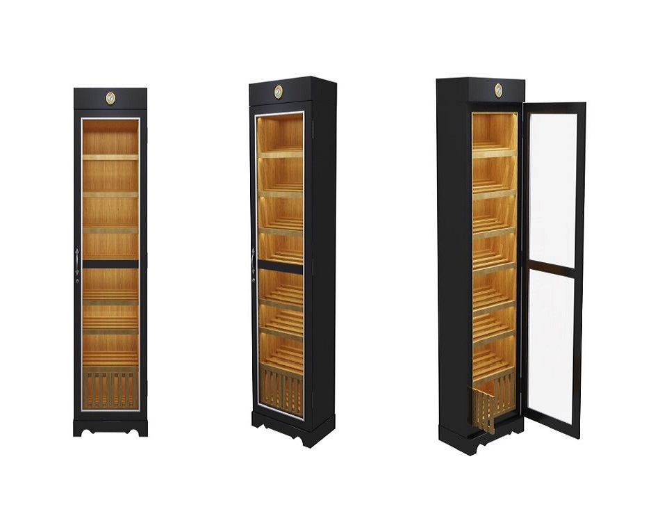 Single Door Humidor - Black