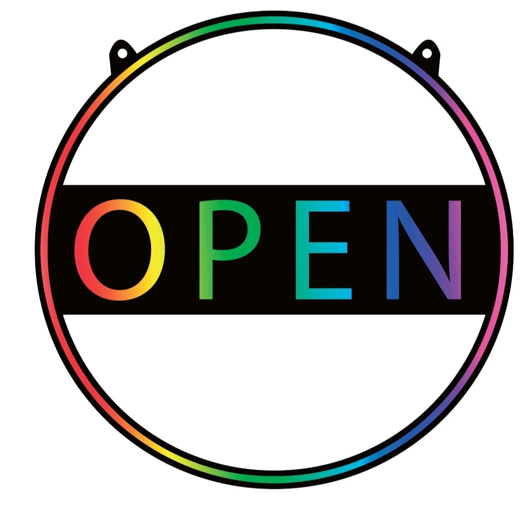 Open Circular Neon Sign