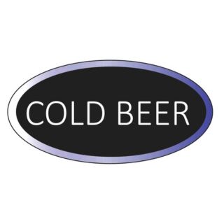 Cold Beer Oval LED Sign
