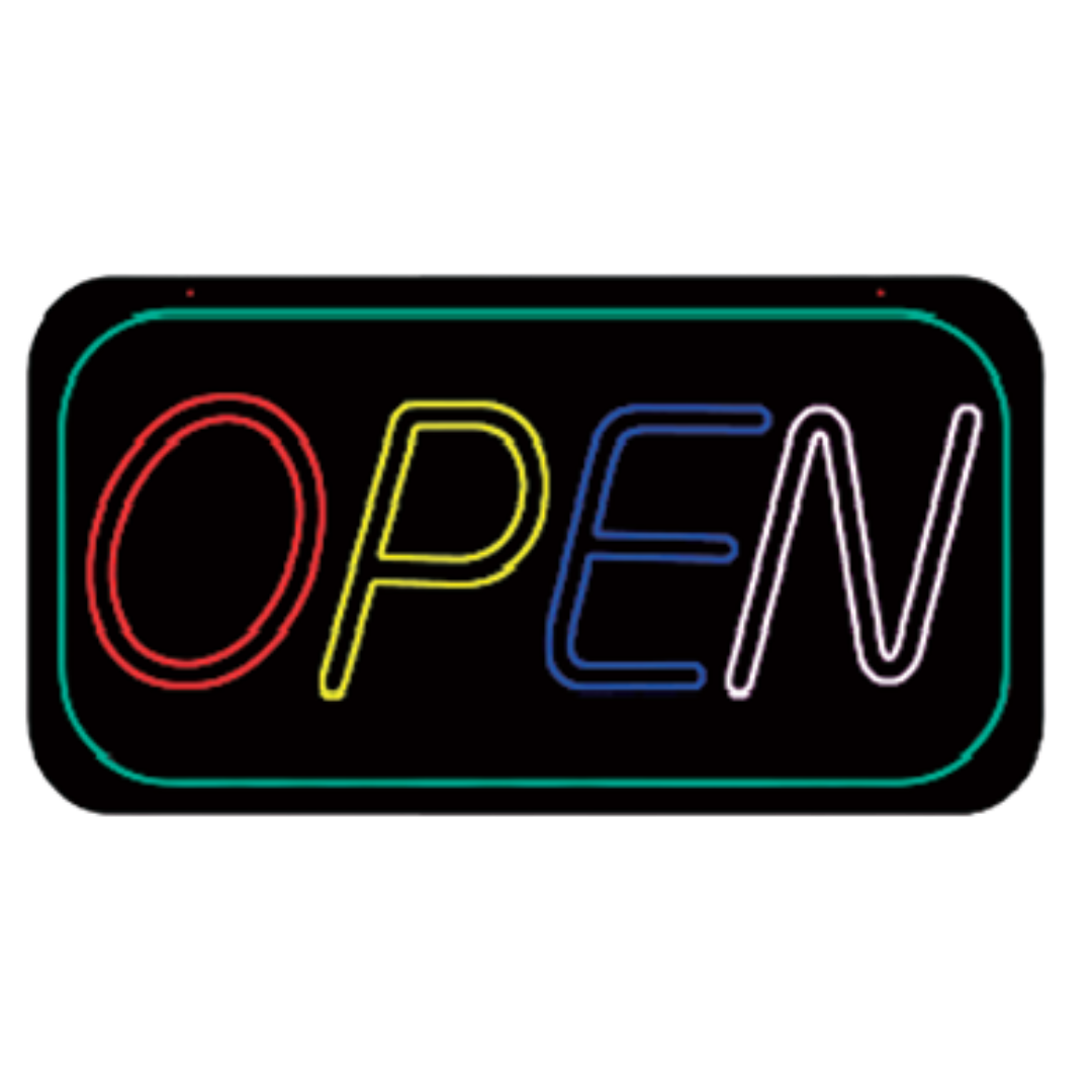 OPEN LED SIGN GREEN-40x20