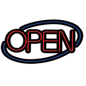 OPEN LED SIGN BLUE