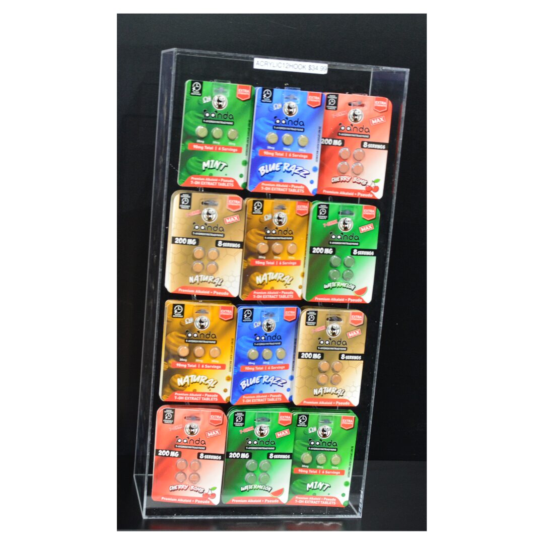 ACRYLIC DISPLAY - 12 HOOKS