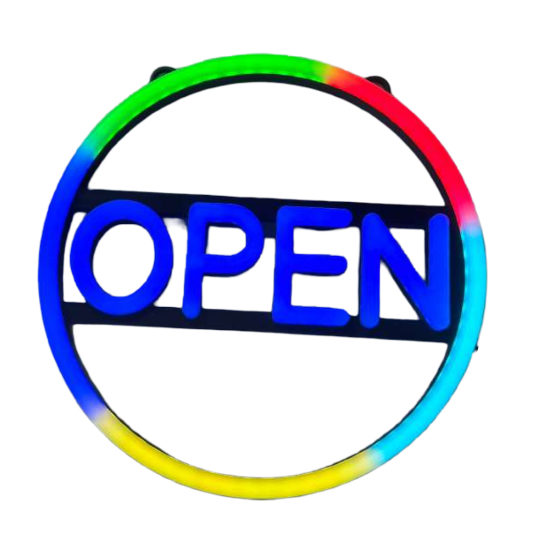 OPEN(NEW) CIRCULAR NEON SIGN