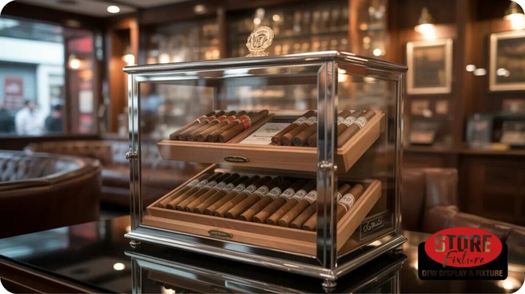 Glass Showcase Humidor for Lounges